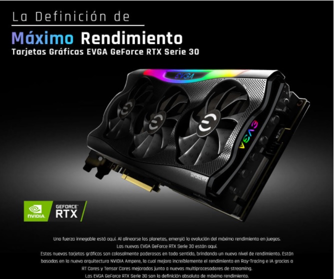 targetas graficas evga geforce rtx